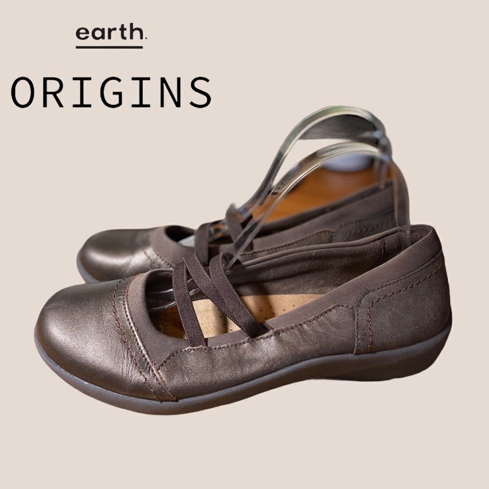 Earth Origins "Leslie" Leather Mary Jane Flats 9.5